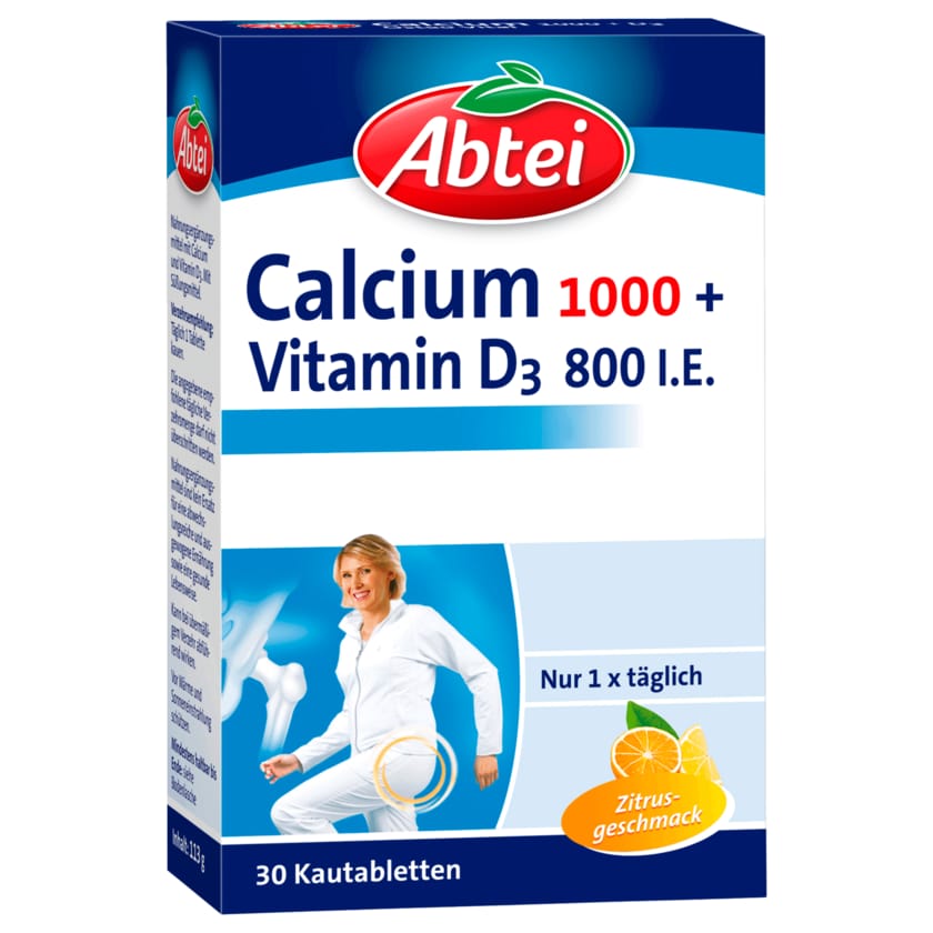 Abtei Calcium 1000 + D3 800 30 Stück